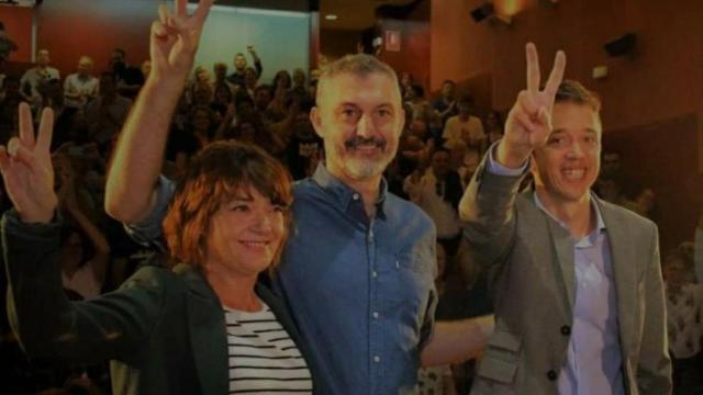 María Giménez, Óscar Urralburu e Íñigo Errejón.