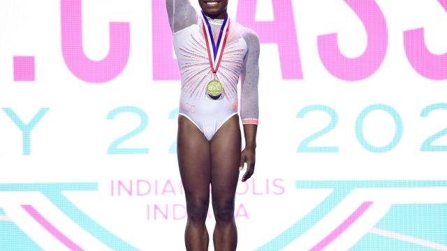 Simone Biles, en el US Classic de 2021