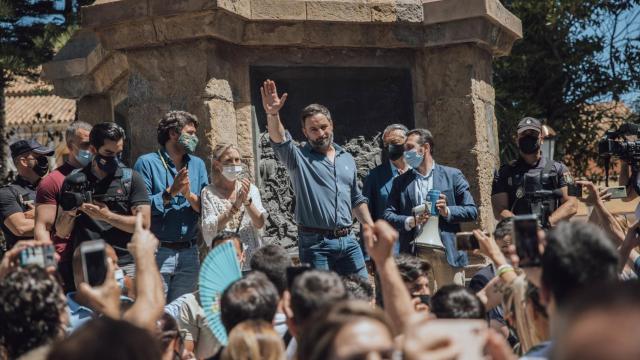 El líder de Vox, Santiago Abascal,  el pasado jueves en Ceuta.