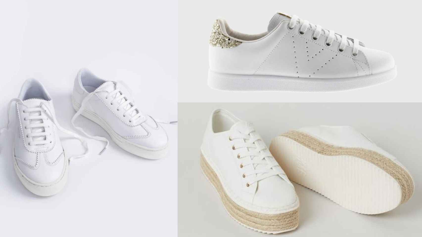 Con sus múltiples diseños, las zapatillas blancas y básicas se posicionan como la opción perfecta.