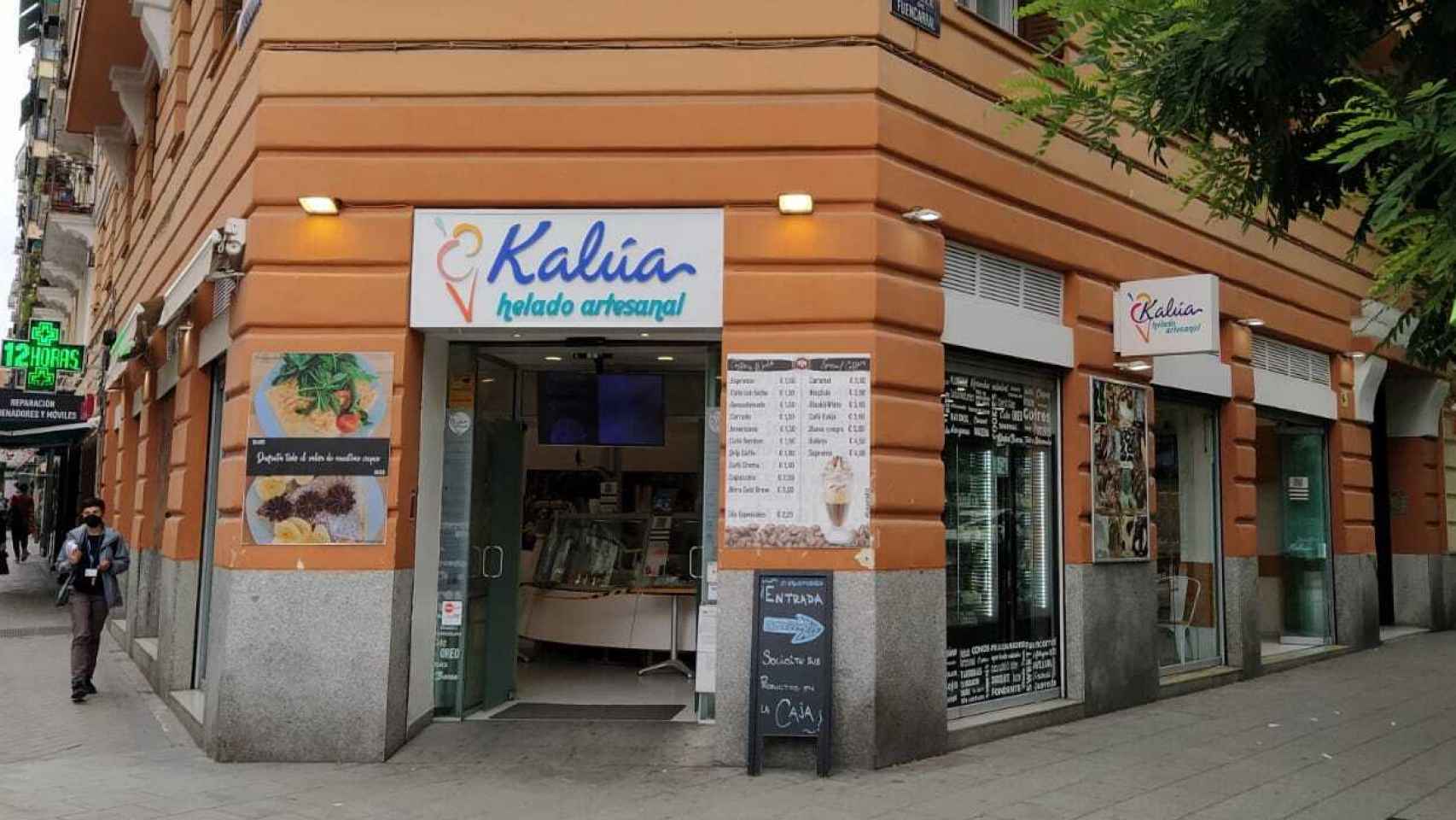 La heladería Kalúa, situada en el número 131 de la calle Fuencarral.