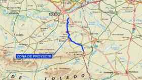 Plano de la actuación en carreteras de Toledo
