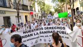 Imagen de archivo  manifestación de los residentes durante su recorrido por el centro de Madrid durante el mes de julio de 2020.