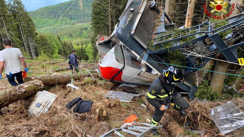 Accidente de teleférico en Mottarone, Italia. Efe