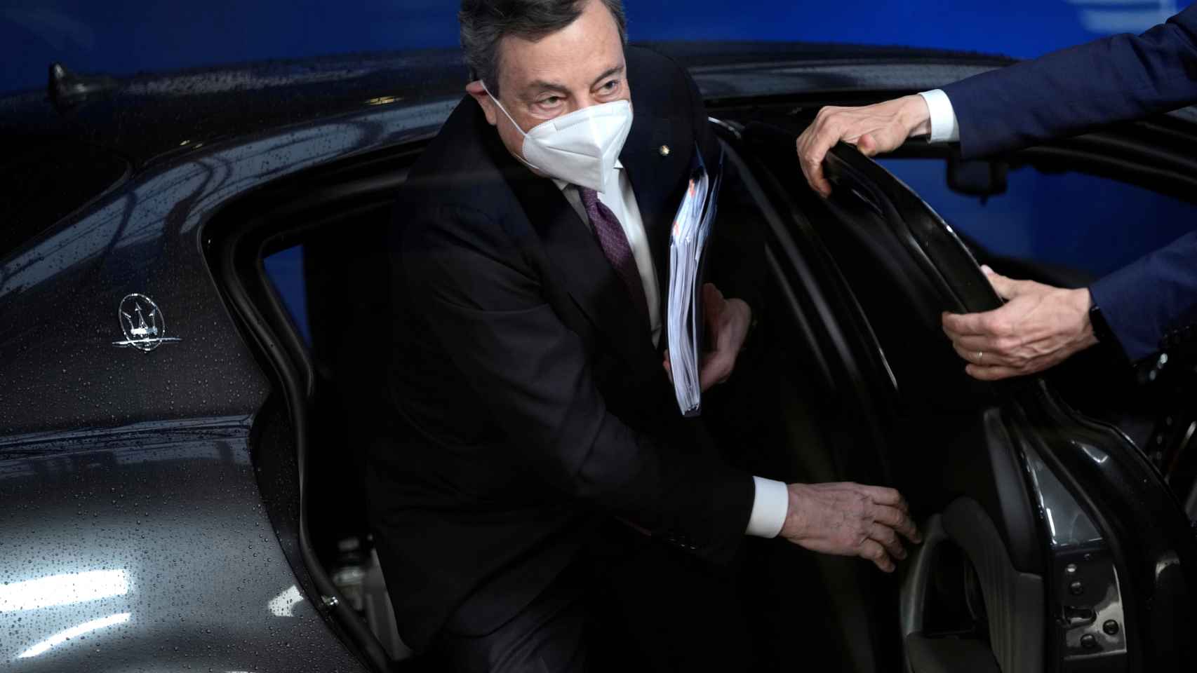 El primer ministro italiano, Mario Draghi, a su llegada a la cumbre de Bruselas