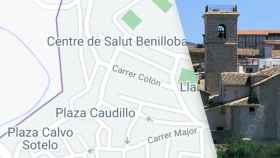 Imagen de Google Maps  en la que figuran las plazas con los nombres antiguos.