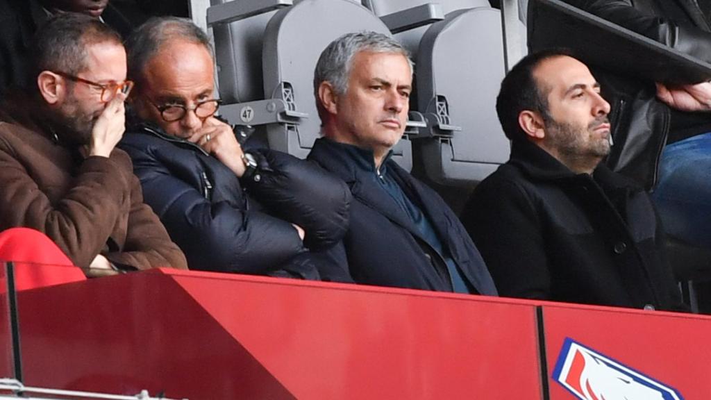 Campos y Mourinho en el estadio del Lille