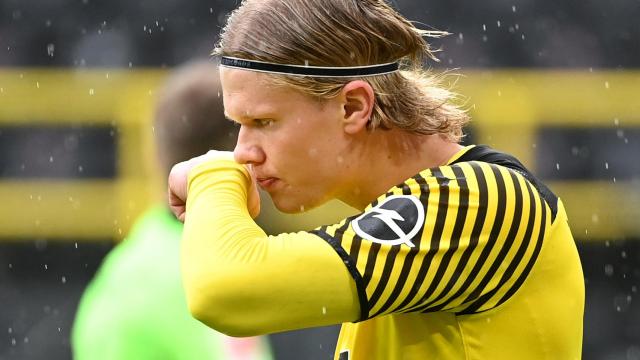 Erling Haaland, durante un partido con el Borussia Dortmund