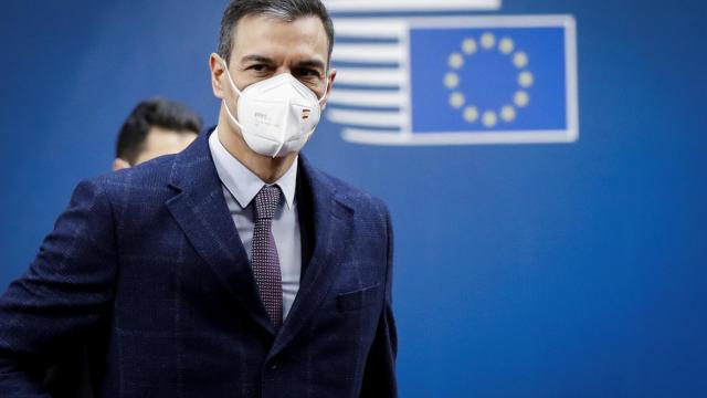 El presidente del Gobierno, Pedro Sánchez, este martes en la cumbre de Bruselas