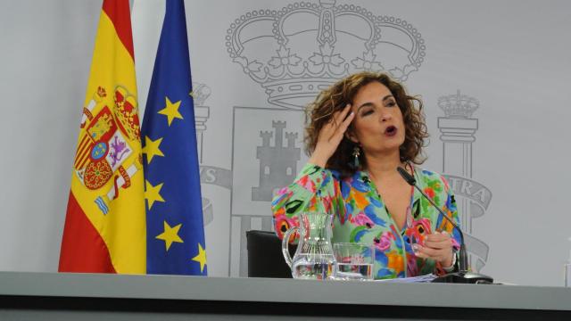 María Jesús Montero, ministra de Hacienda y portavoz, en rueda de prensa tras el Consejo de Ministros.