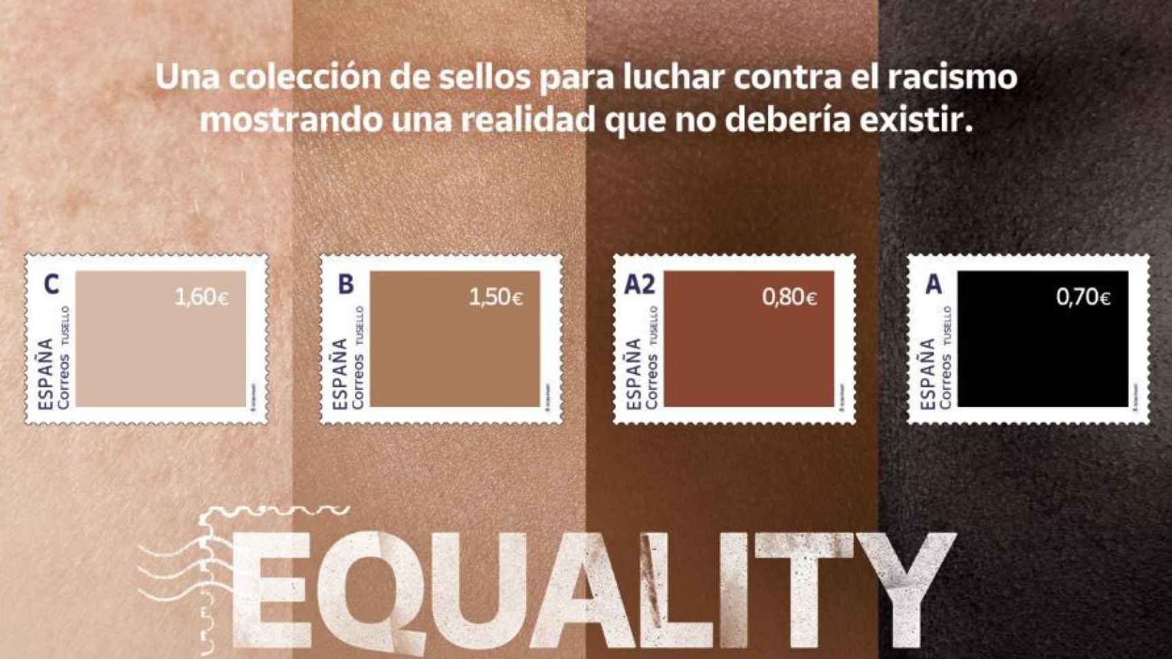 Correos vuelve a ser viral: después de su arcoiris LGTBI lanza sus sellos contra la discriminación racial
