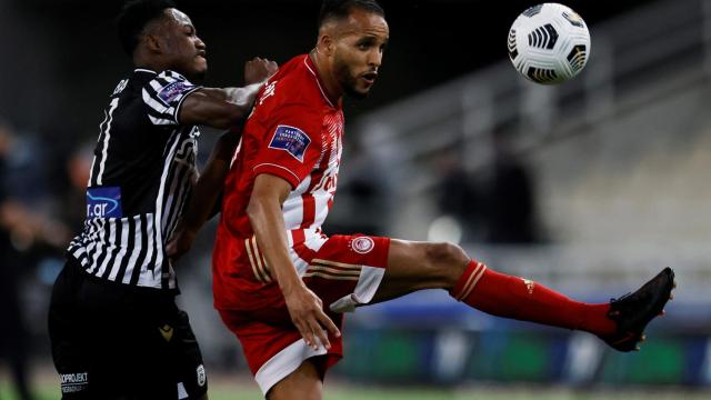 Youssef El Arabi, durante un partido con Olympiacos