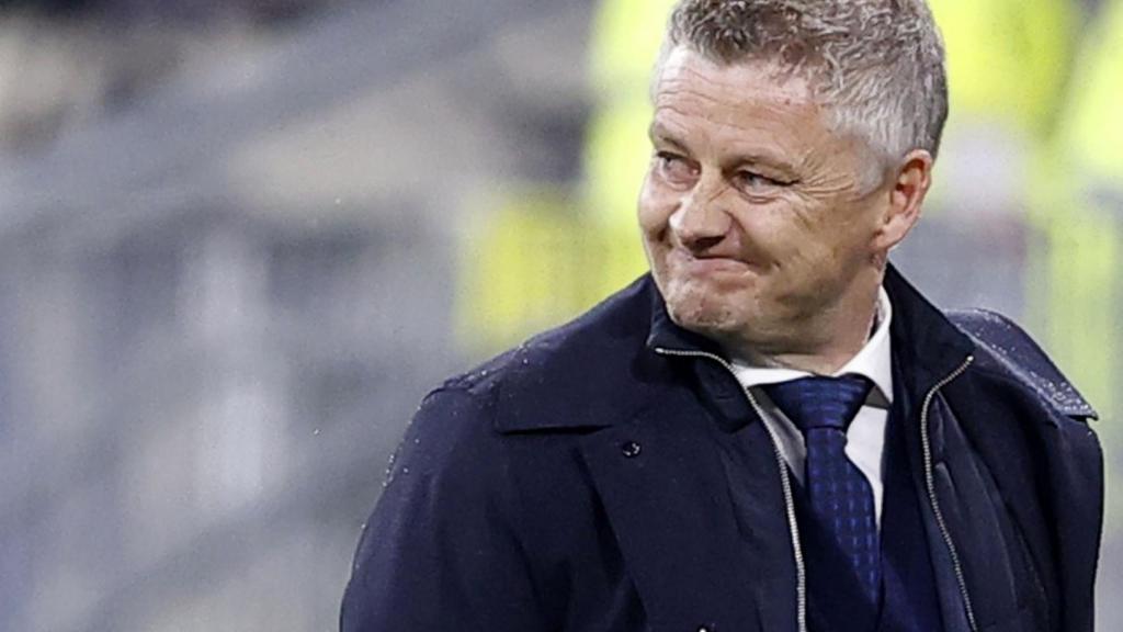 Ole Gunnar Solskjaer, durante la final de la Europa League 2020/2021