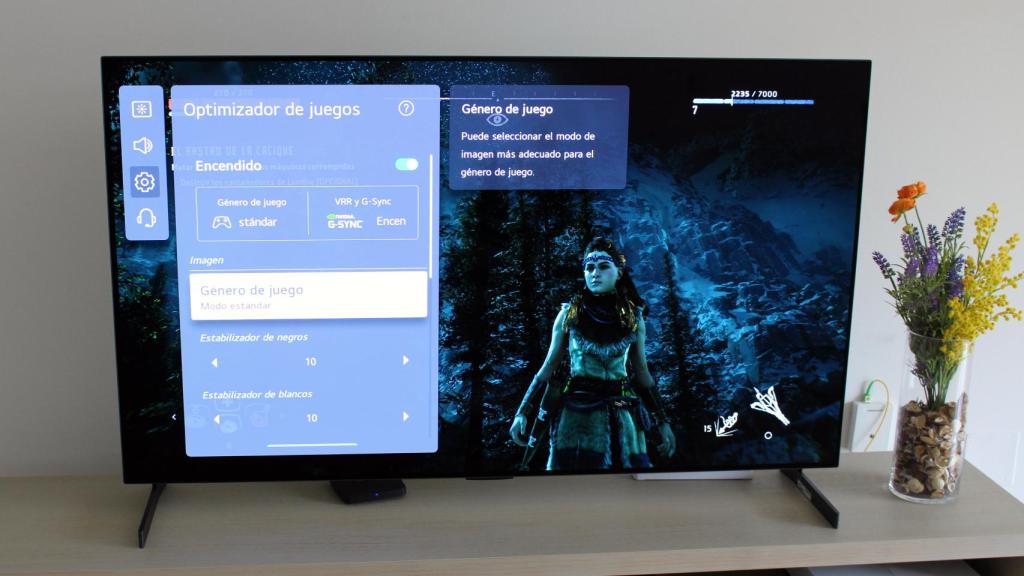 El televisor LG G1 es perfecto para jugar.