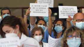 Sanitarios protestando en Alicante.