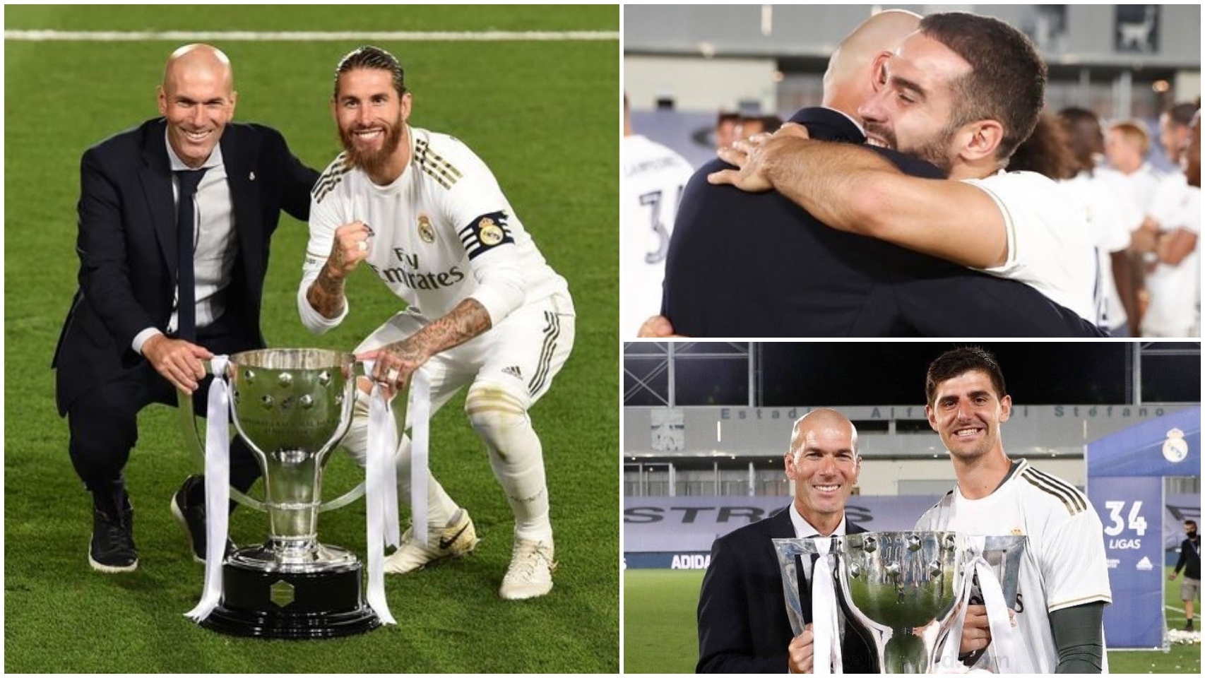 El vestuario del Real Madrid se despide de Zidane