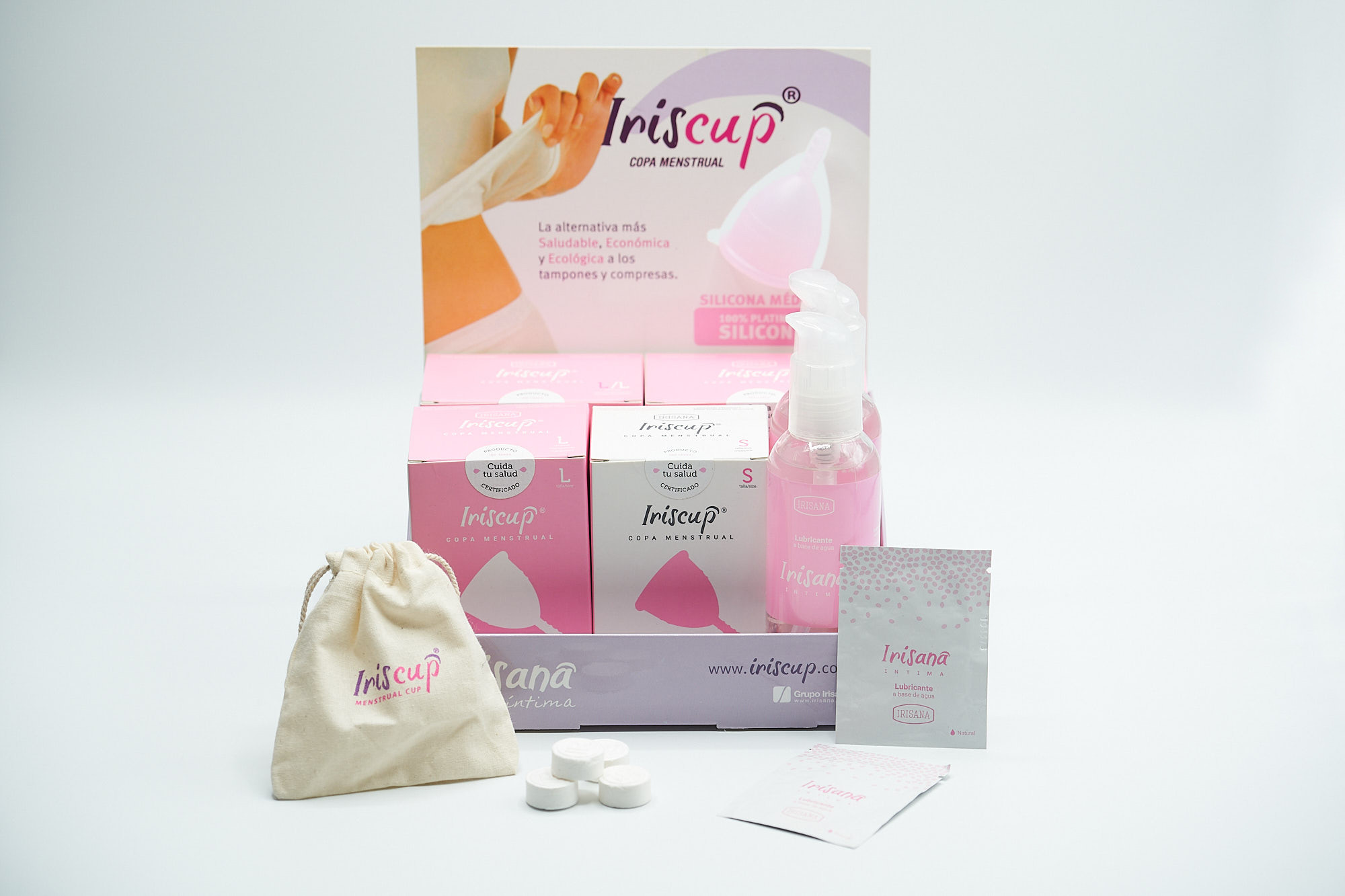 Irisana distribuye otros productos de higiene femenina y relacionados con la salud reproductiva