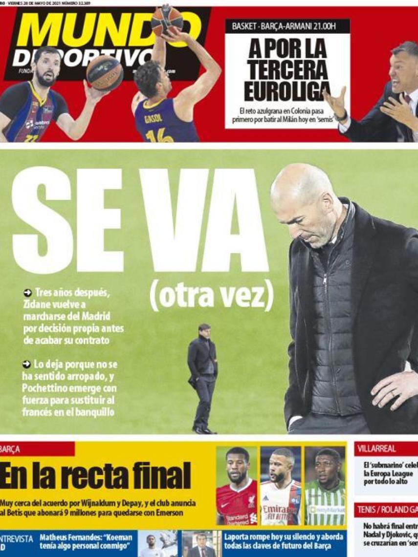 La portada del diario Mundo Deportivo (28/05/2021)