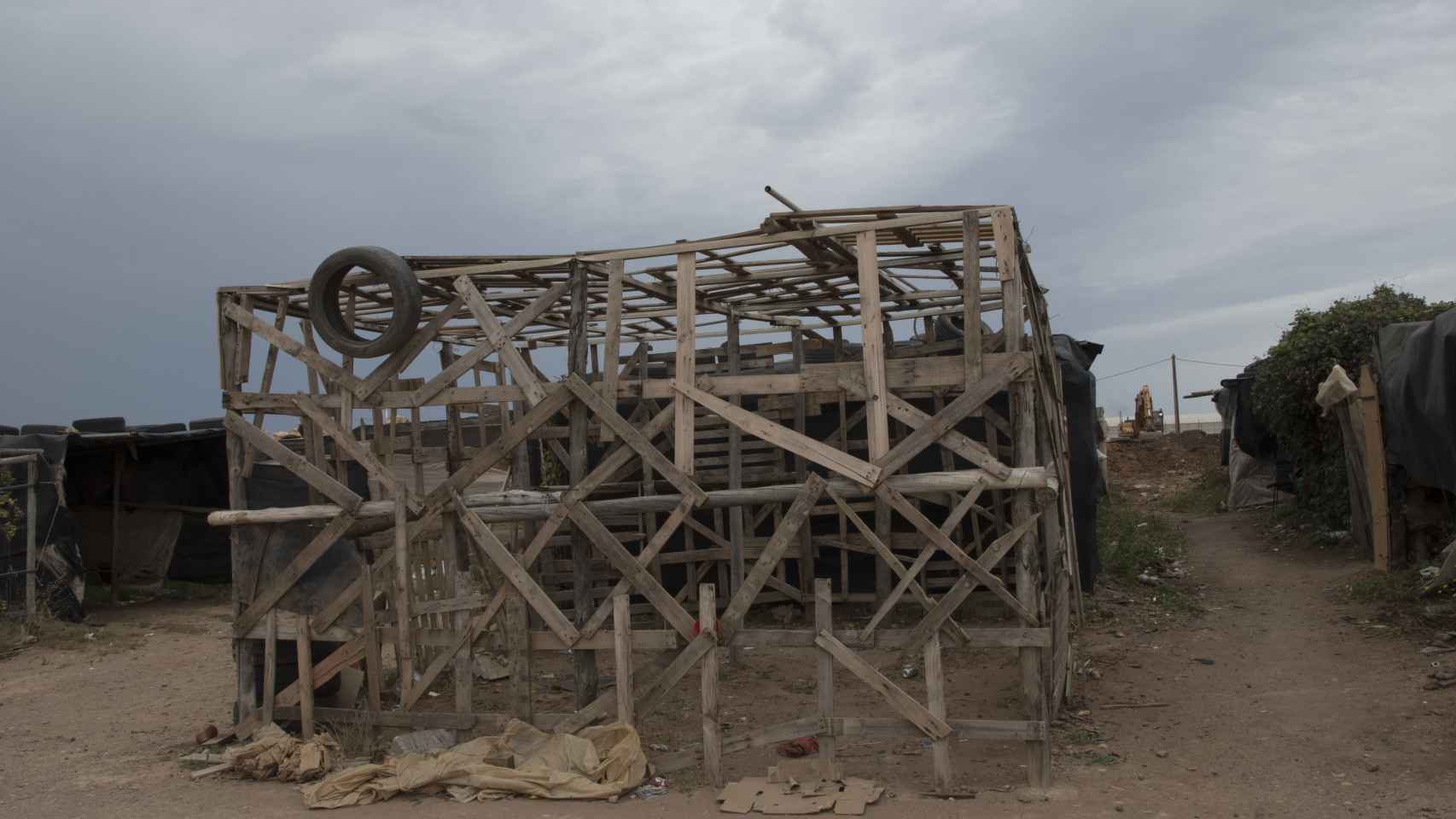 Una de las estructuras 'en construcción' en 'Walili'.