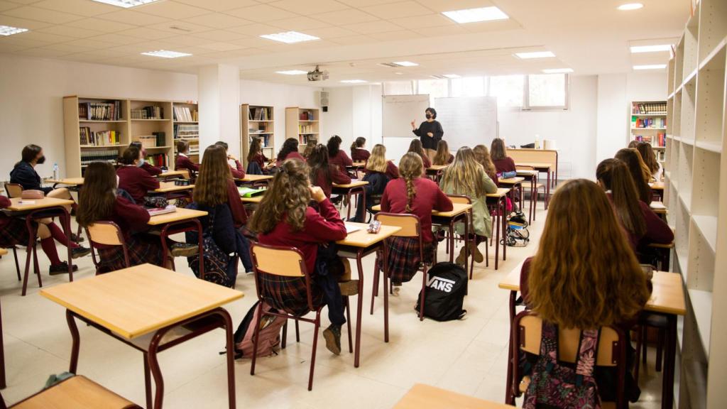 Una clase de bachillerato en Fuenllana.