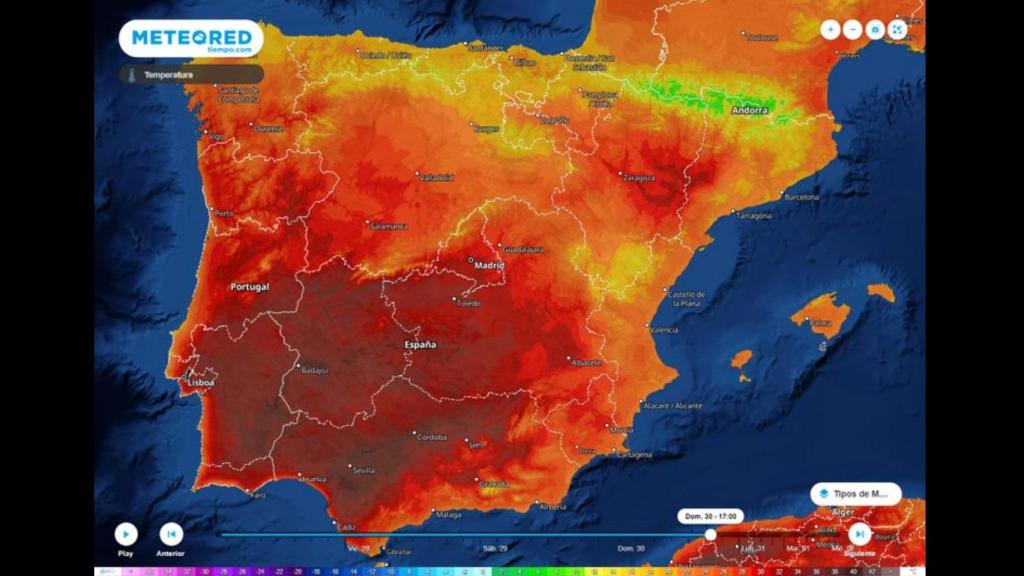 Zonas con más calor en el último fin de semana de mayo. METEORED.