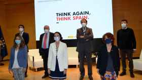 Reyes Maroto en el acto de presentación de la campaña 'Think Again, Think Spain'.