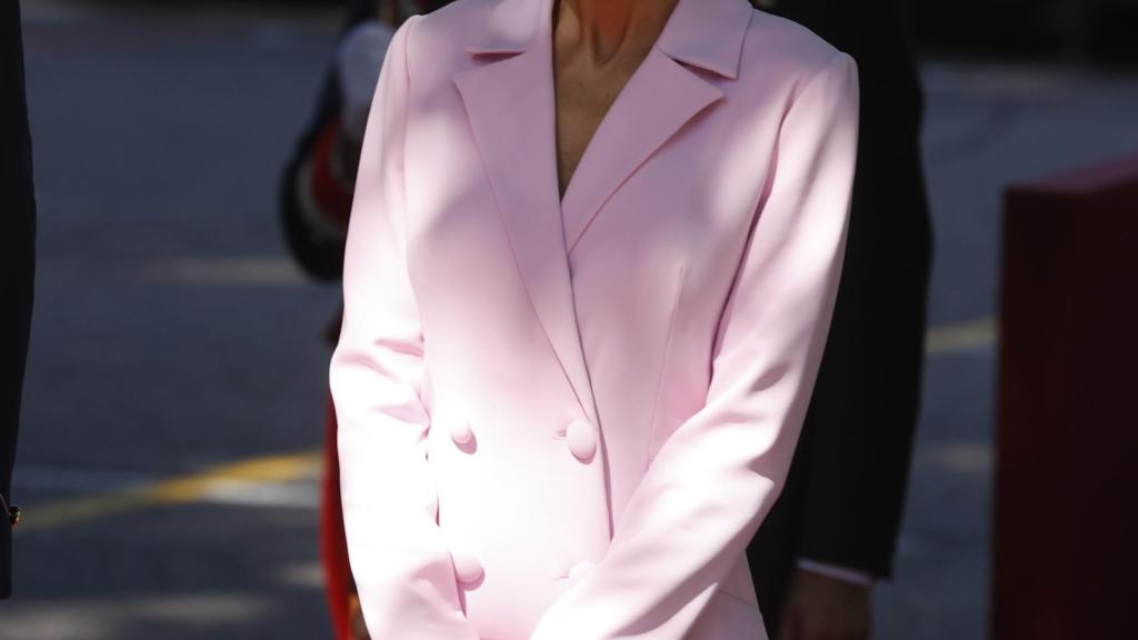 Letizia, durante el desfile de las Fuerzas Armadas.