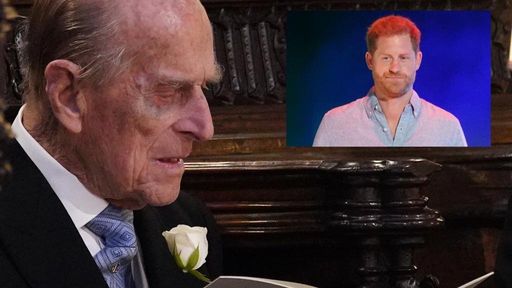 Felipe de Edimburgo junto a Harry de Inglaterra en un montaje de JALEOS.