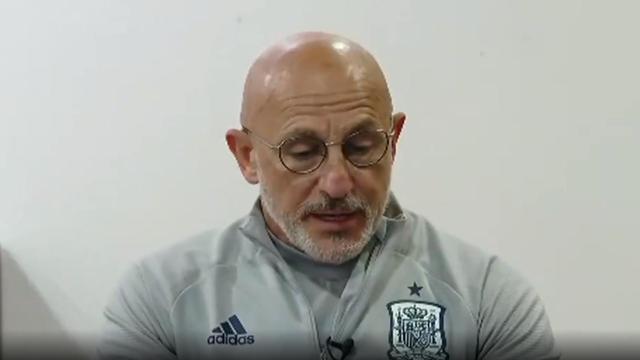 Luis de la Fuente, durante la rueda de prensa