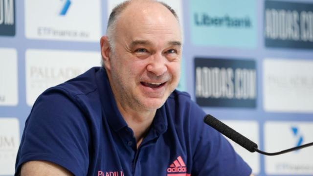 Pablo Laso, en rueda de prensa de la Liga Endesa