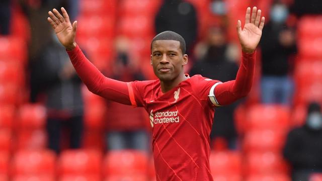 Georginio Wijnaldum, en su último partido con el Liverpool