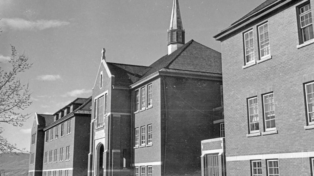 Imagen de archivo de la antigua residencia escolar de Kamloops.