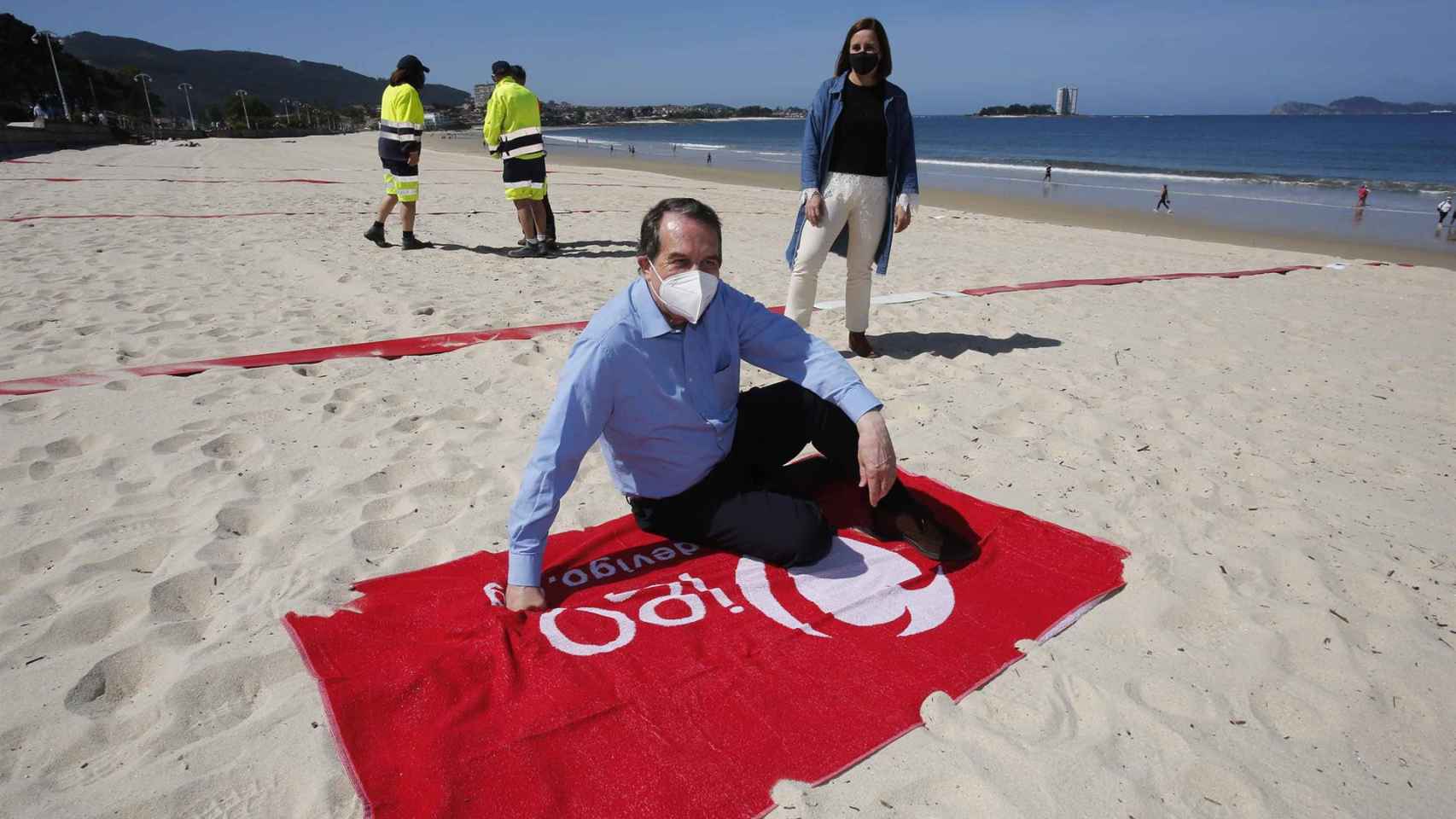 Abel Caballero en Samil.