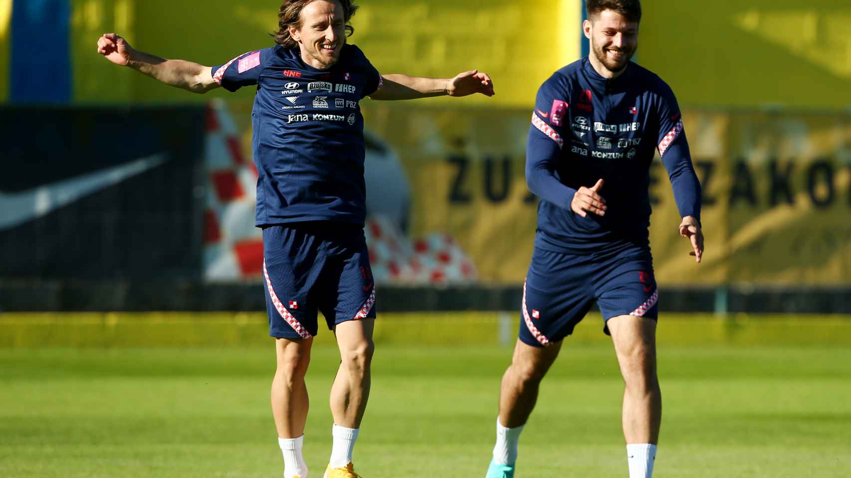 Luka Modric, entrenando con la selección de Croacia