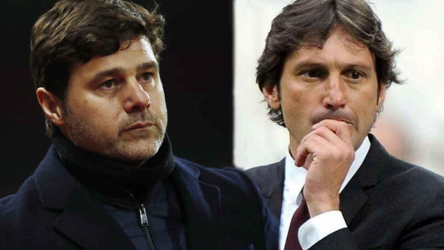 Mauricio Pochettino y Leonardo, en un fotomontaje