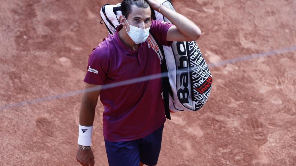 Thiem, tras perder con Andújar en la primera ronda de Roland Garros.