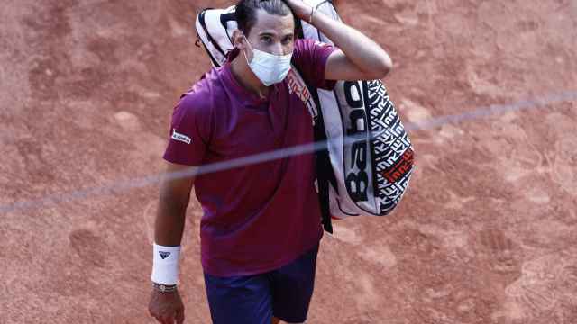Thiem, tras perder con Andújar en la primera ronda de Roland Garros.