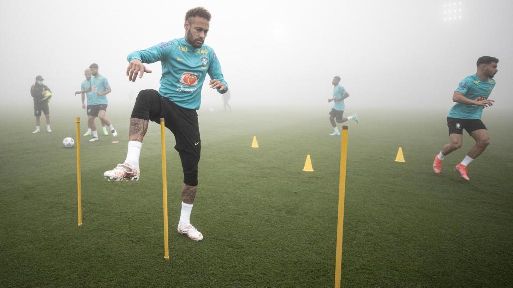 La selección de Brasil en su preparación para la Copa América.