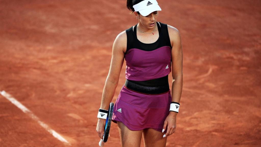 Muguruza, durante el partido ante Kostyuk.