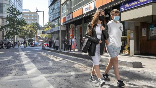 Una instantánea de la Rúa Nova de A Coruña.