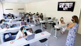 Un aula de la Universidad CEU-San Pablo.