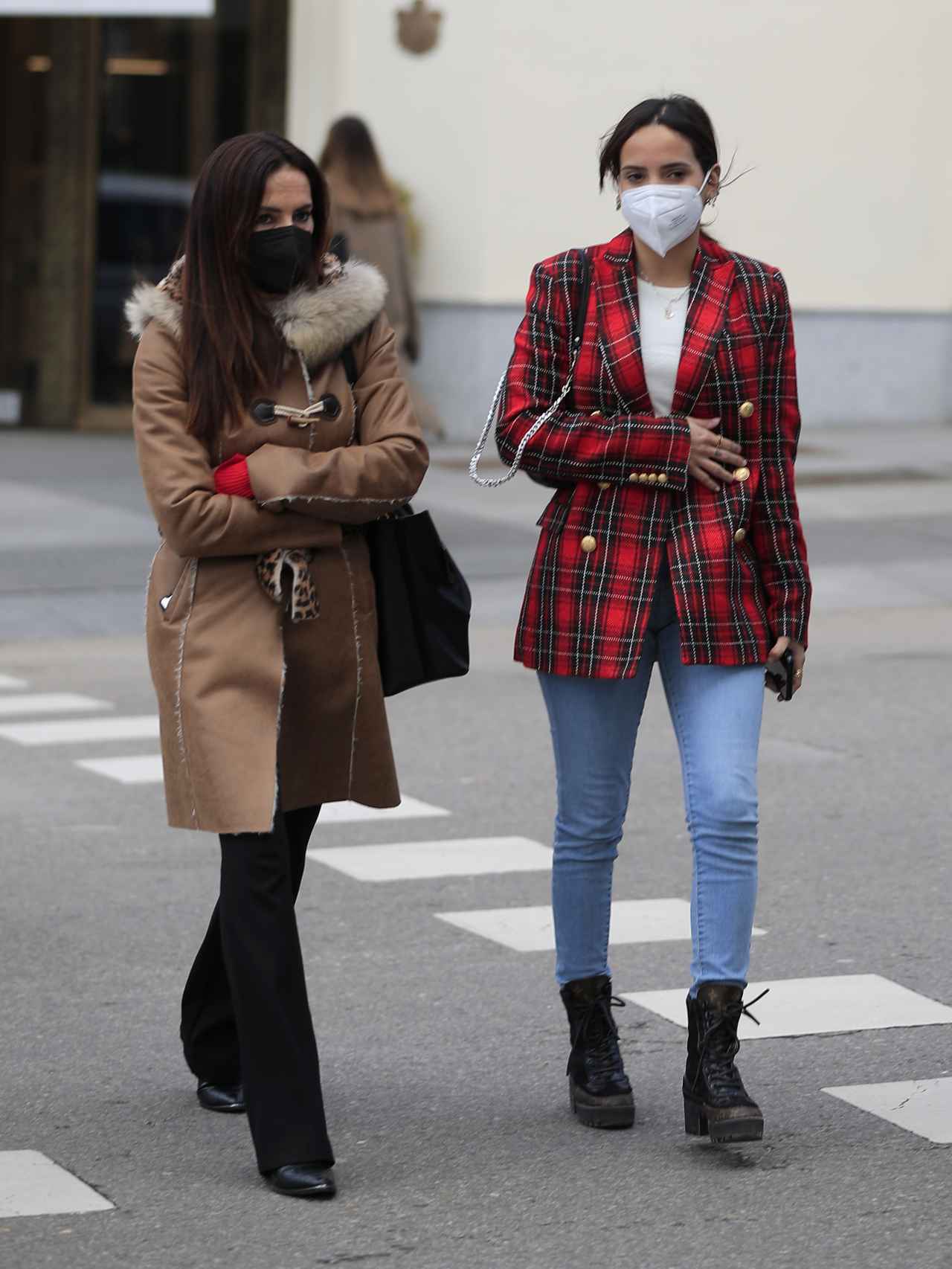 Gloria Camila junto a Olga Moreno, en Madrid, el pasado febrero.