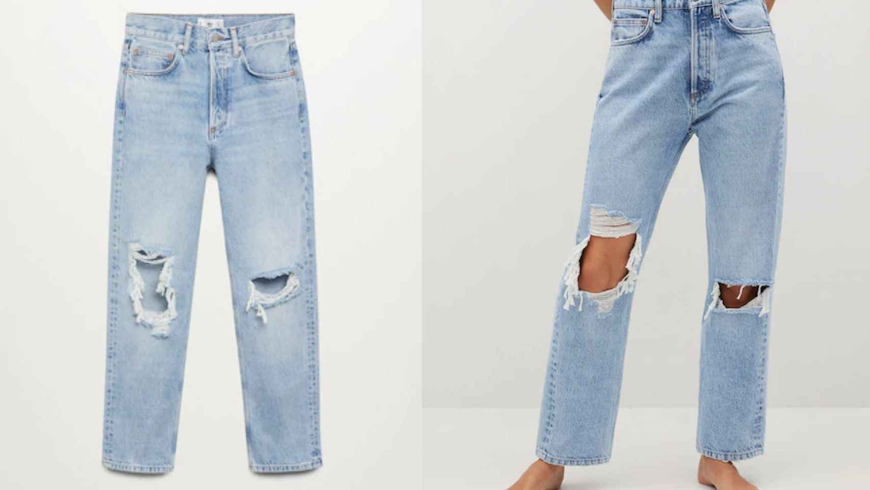 Los 'jeans' de Mango de Eugenia Silva están inspirados en la década de los 90 y solo quedan unas talla.