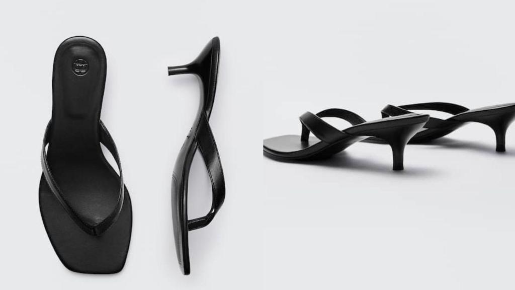 Eugenia Silva se ha decantado por unas sandalias básicas de bajo tacón de Massimo Dutti.