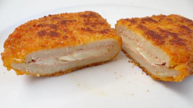 Cordon bleu de Quorn hecho a partir de microproteínas de hongos filamentosos.