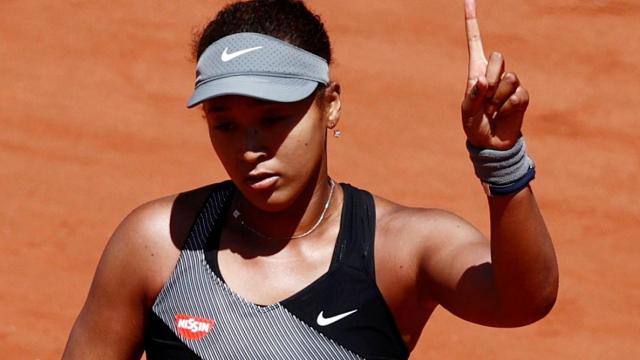 Osaka, durante su primer partido en Roland Garros.