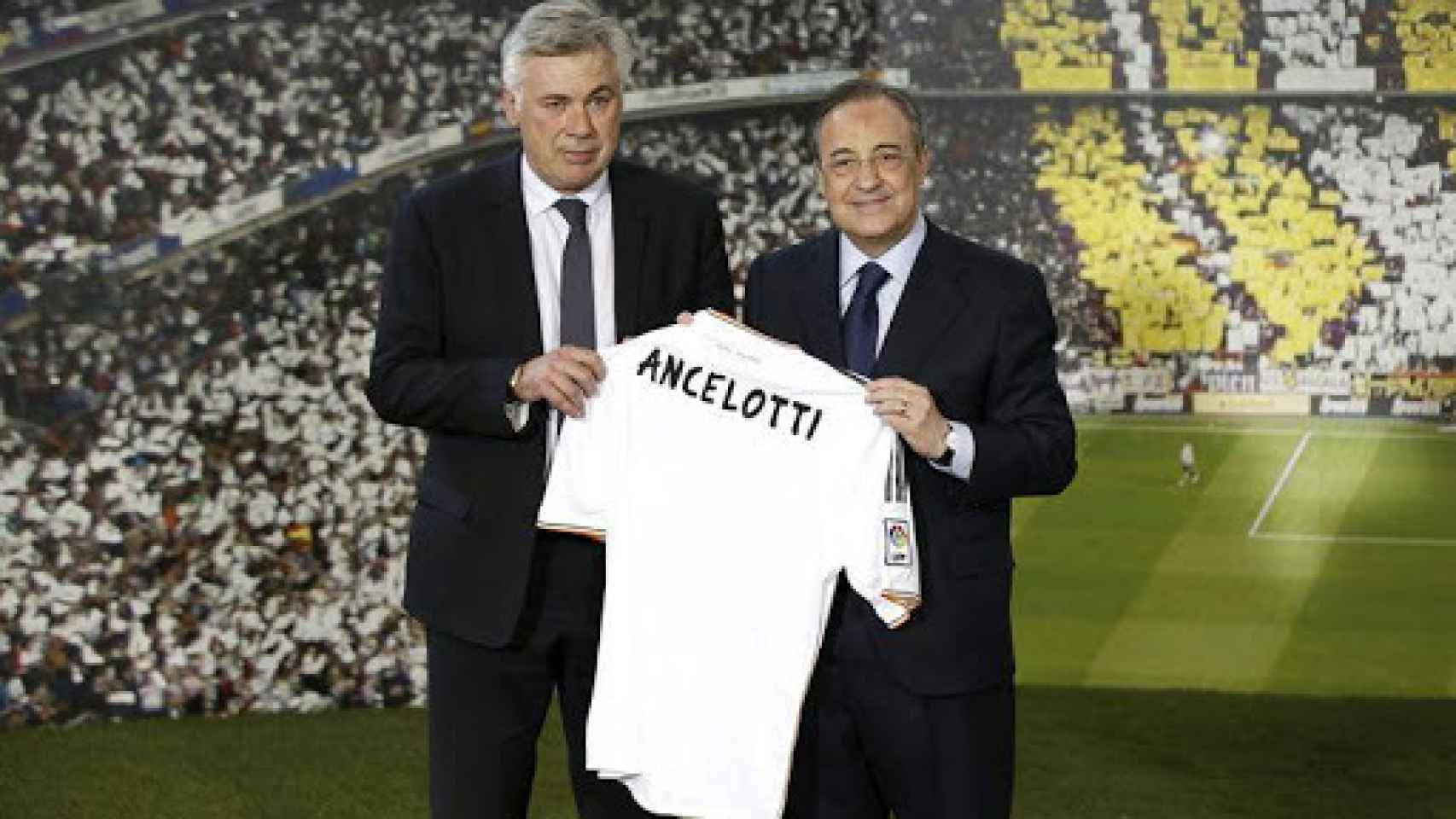 Presentación de Ancelotti con el Real Madrid en 2013