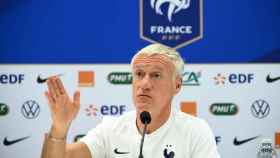 Deschamps durante una rueda de prensa de la selección francesa
