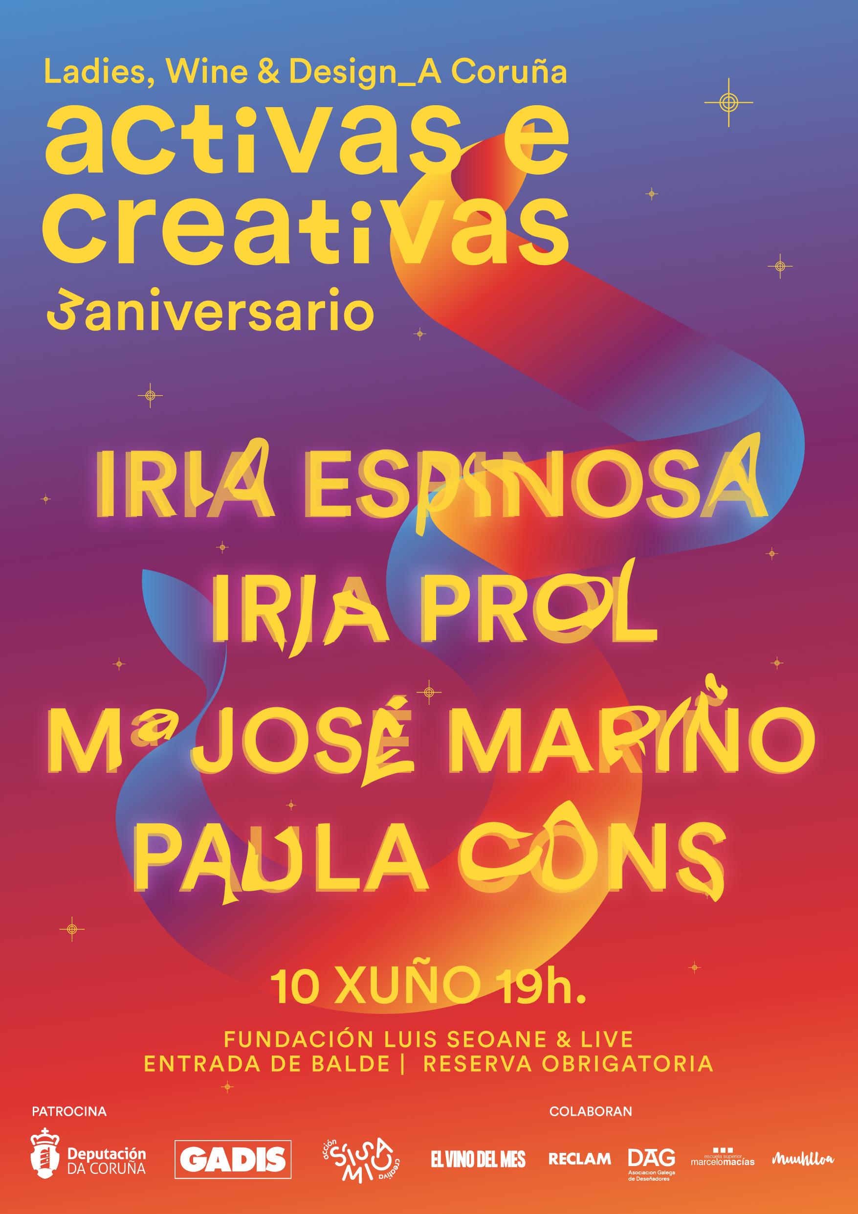 El cartel de ‘Activas e Creativas’ (Cedida).