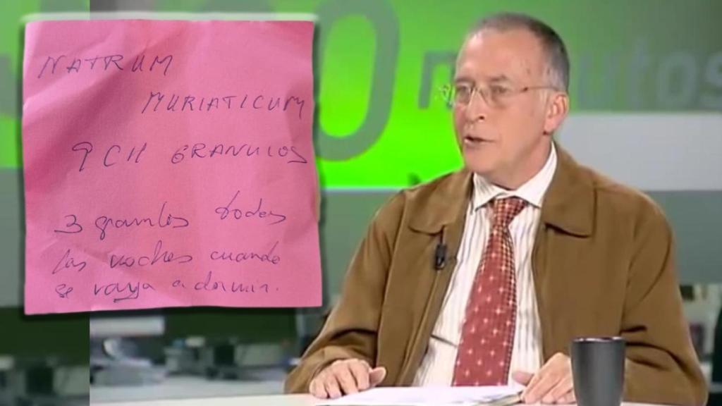 Rodolfo De la Torre prescribe sal marina en post-it rosa desde un consultorio público